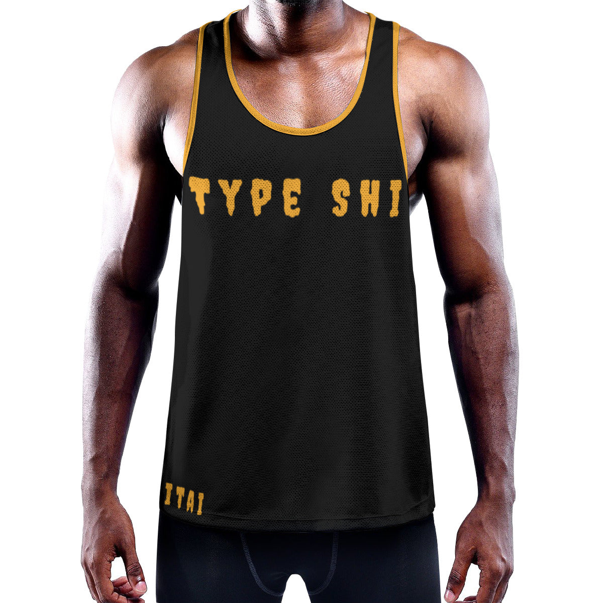 Halloween "TYPE SHI" Slim Y-Back Muscle Tank Top