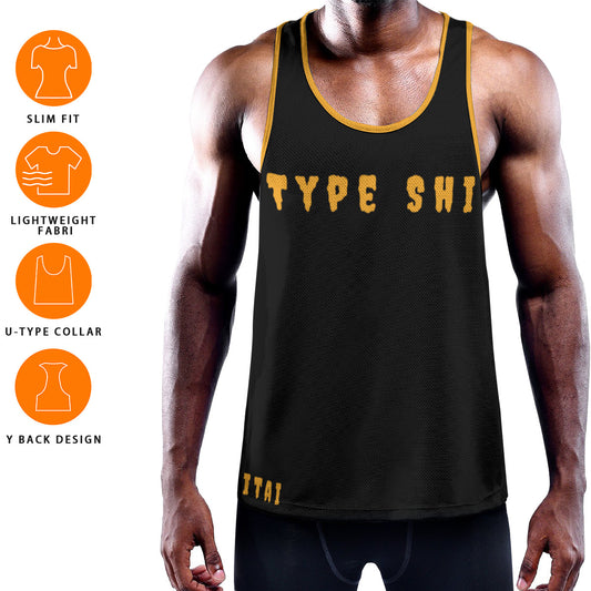 Halloween "TYPE SHI" Slim Y-Back Muscle Tank Top