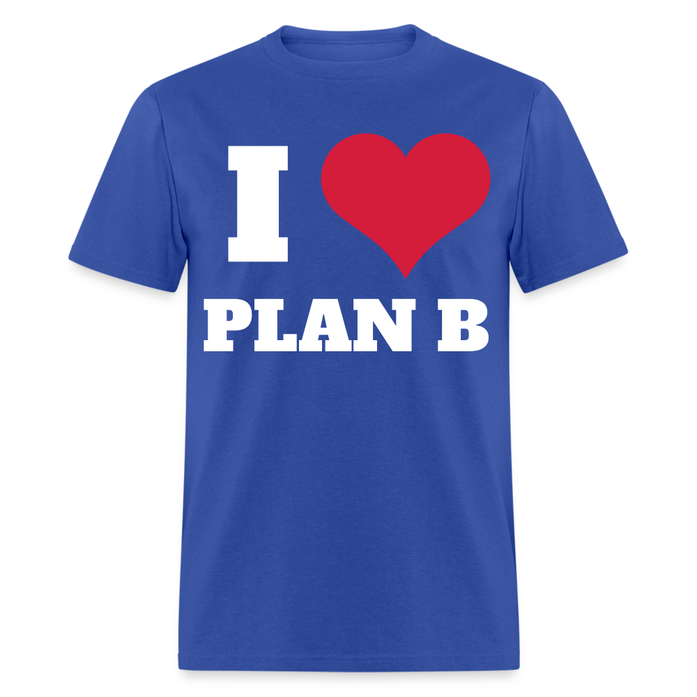 "I Heart Plan B" T-Shirt - royal blue