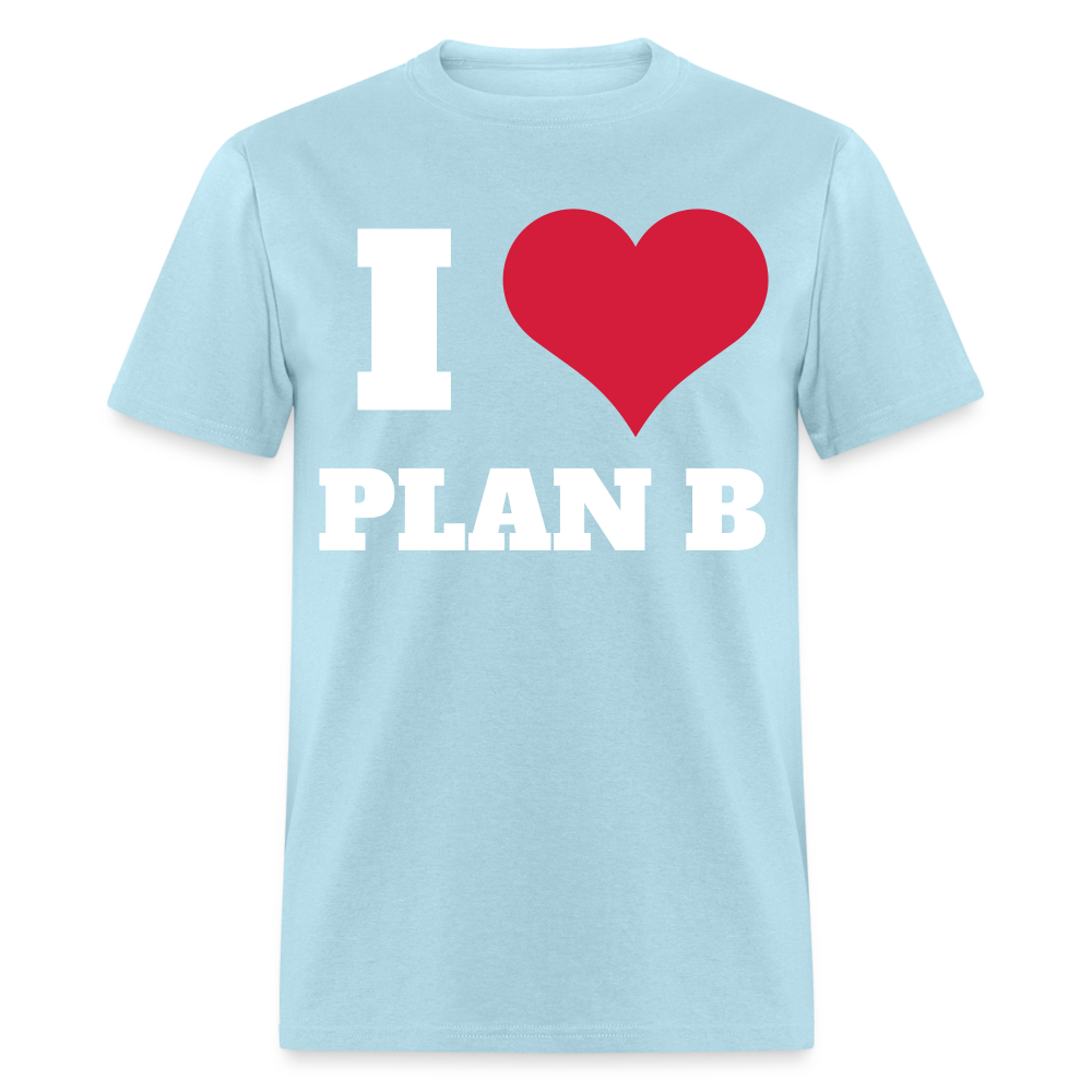 "I Heart Plan B" T-Shirt - powder blue