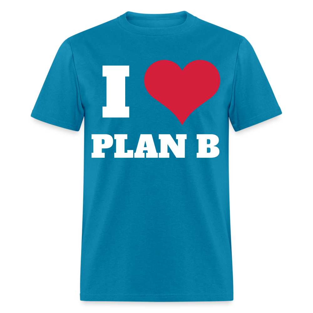 "I Heart Plan B" T-Shirt - turquoise