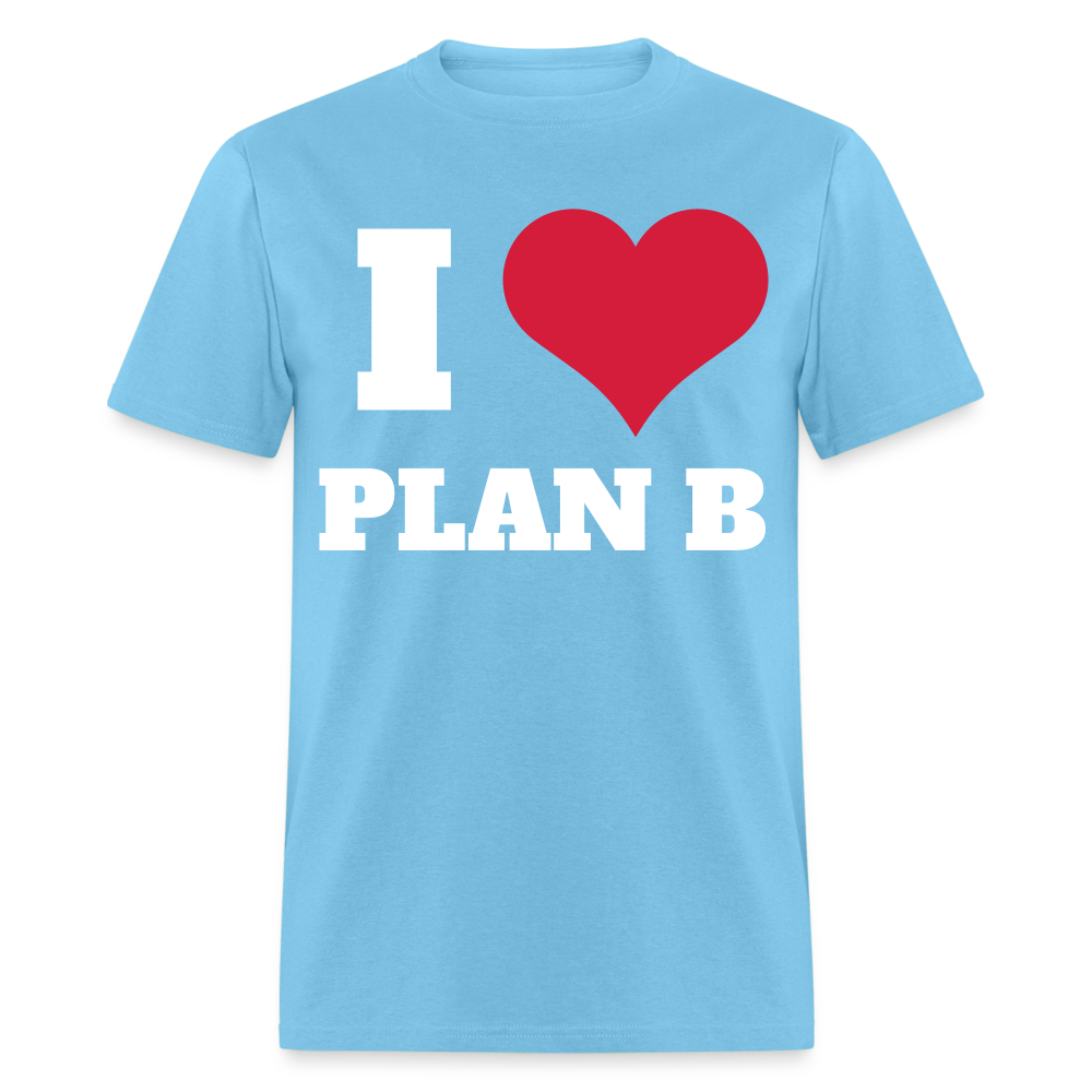 "I Heart Plan B" T-Shirt - aquatic blue