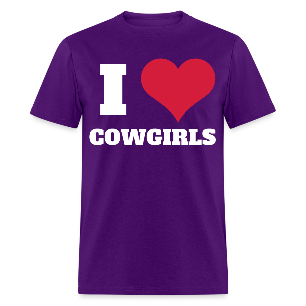 "I Heart Cowgirls" T-Shirt - purple