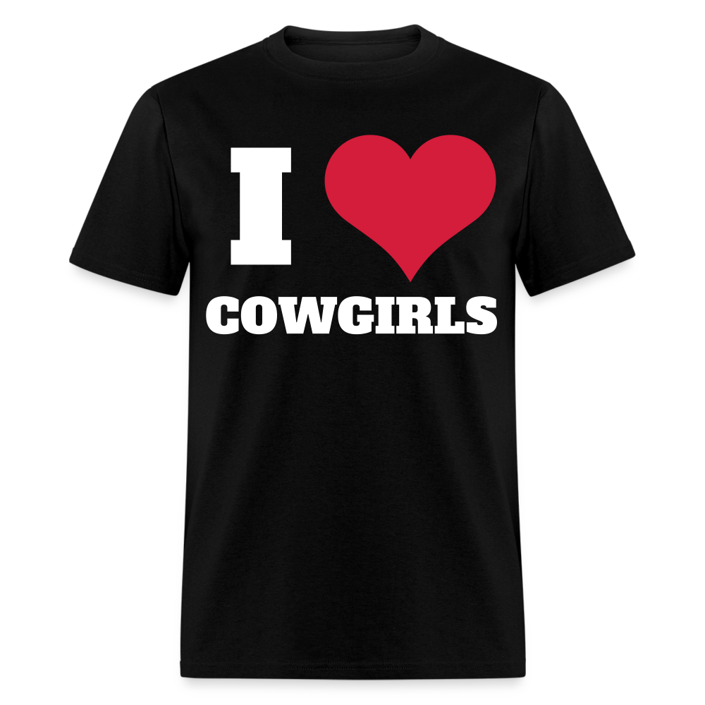 "I Heart Cowgirls" T-Shirt - black