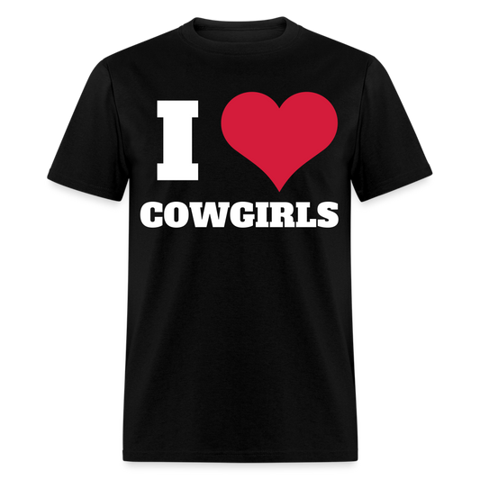 "I Heart Cowgirls" T-Shirt - black