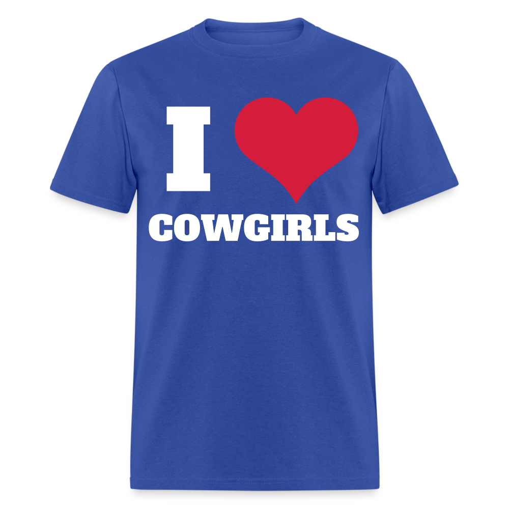 "I Heart Cowgirls" T-Shirt - royal blue