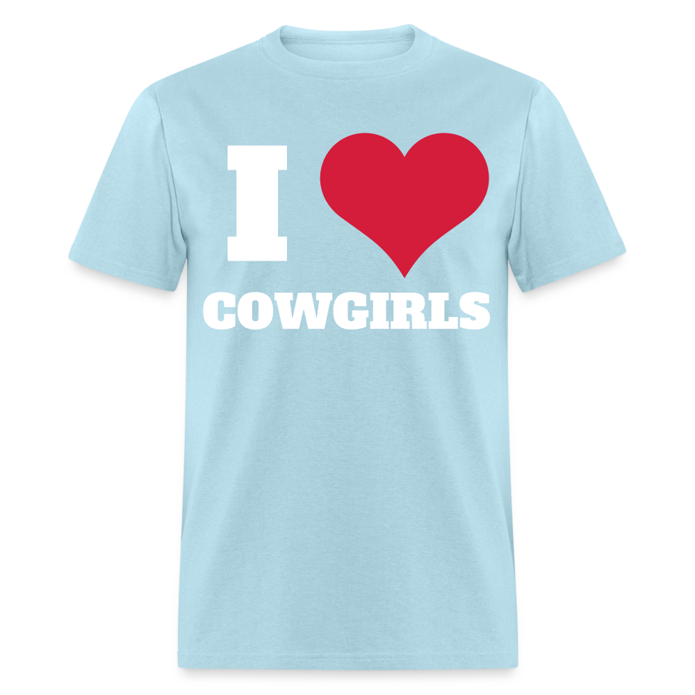 "I Heart Cowgirls" T-Shirt - powder blue