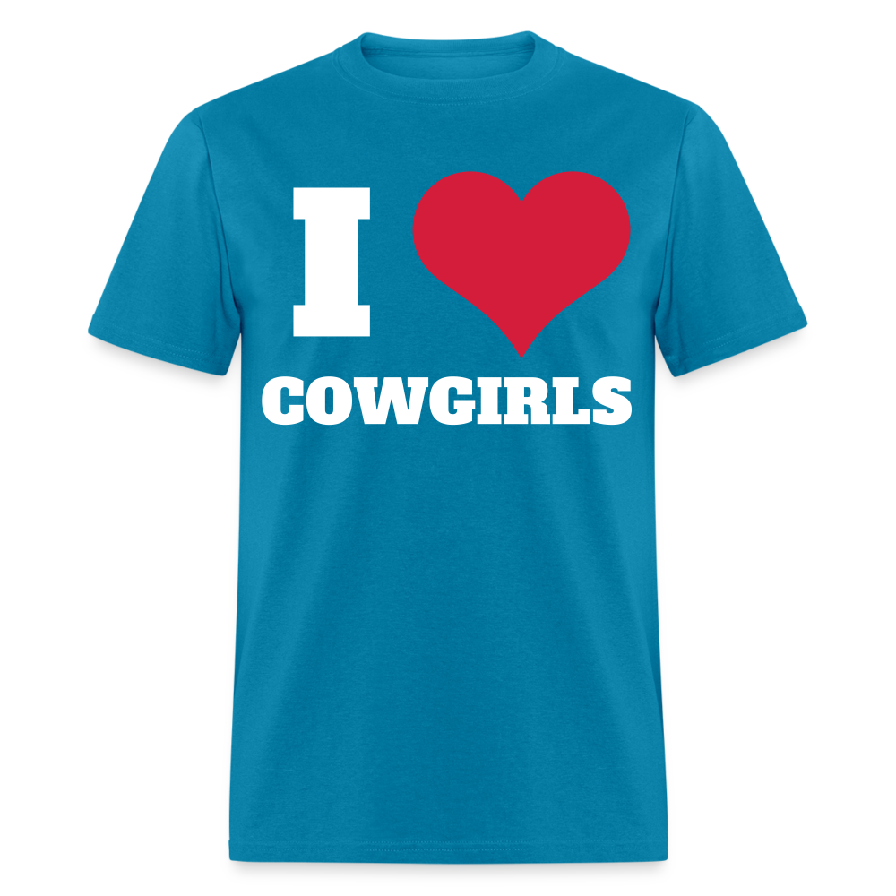 "I Heart Cowgirls" T-Shirt - turquoise