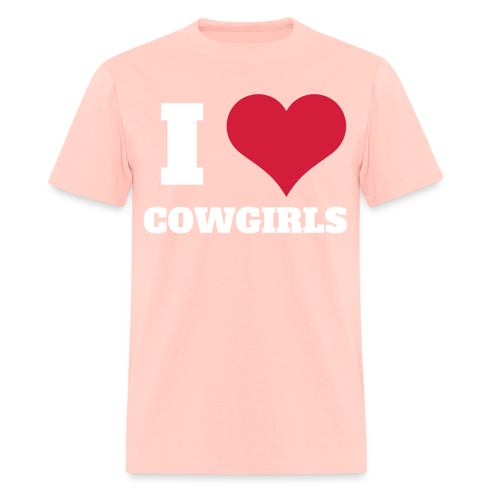 "I Heart Cowgirls" T-Shirt - blush pink 