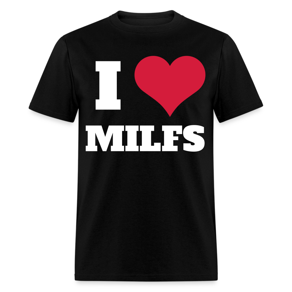 "I Heart Milfs" T-Shirt - black